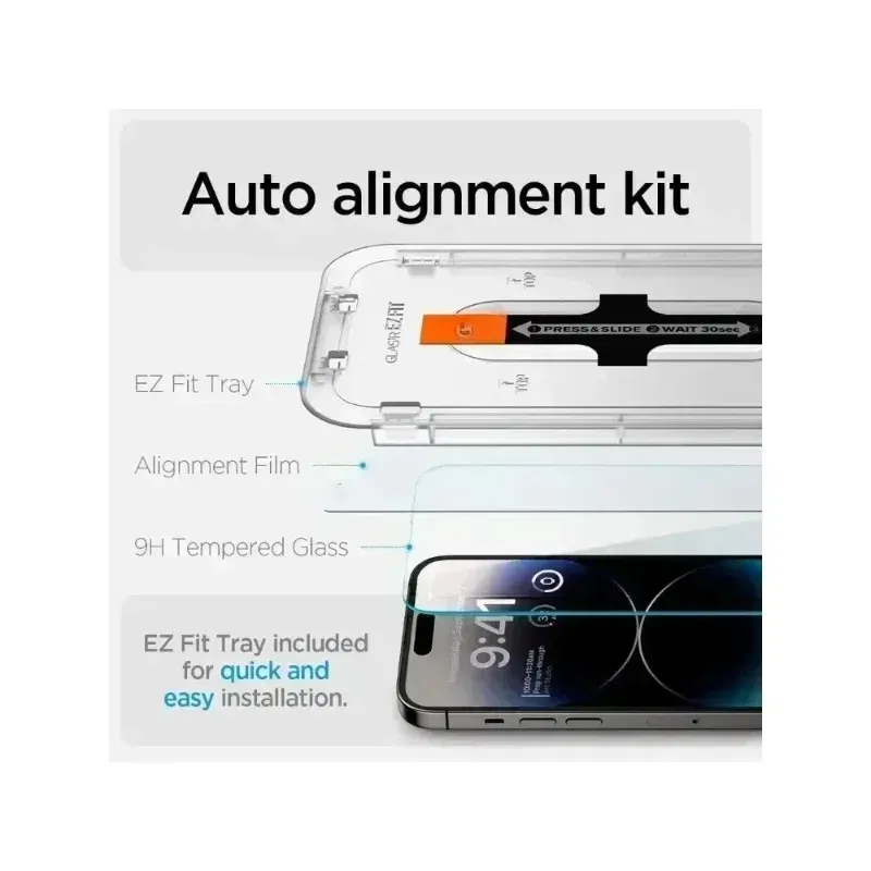 Color: Dark blue - BX -Sp-gen tempered glass ForIPhone 15 Pro Max/15/16 Pro Max s24 ultra GLAS.tR EZ Fit Auto Tray HD for iPhone Screen Protector