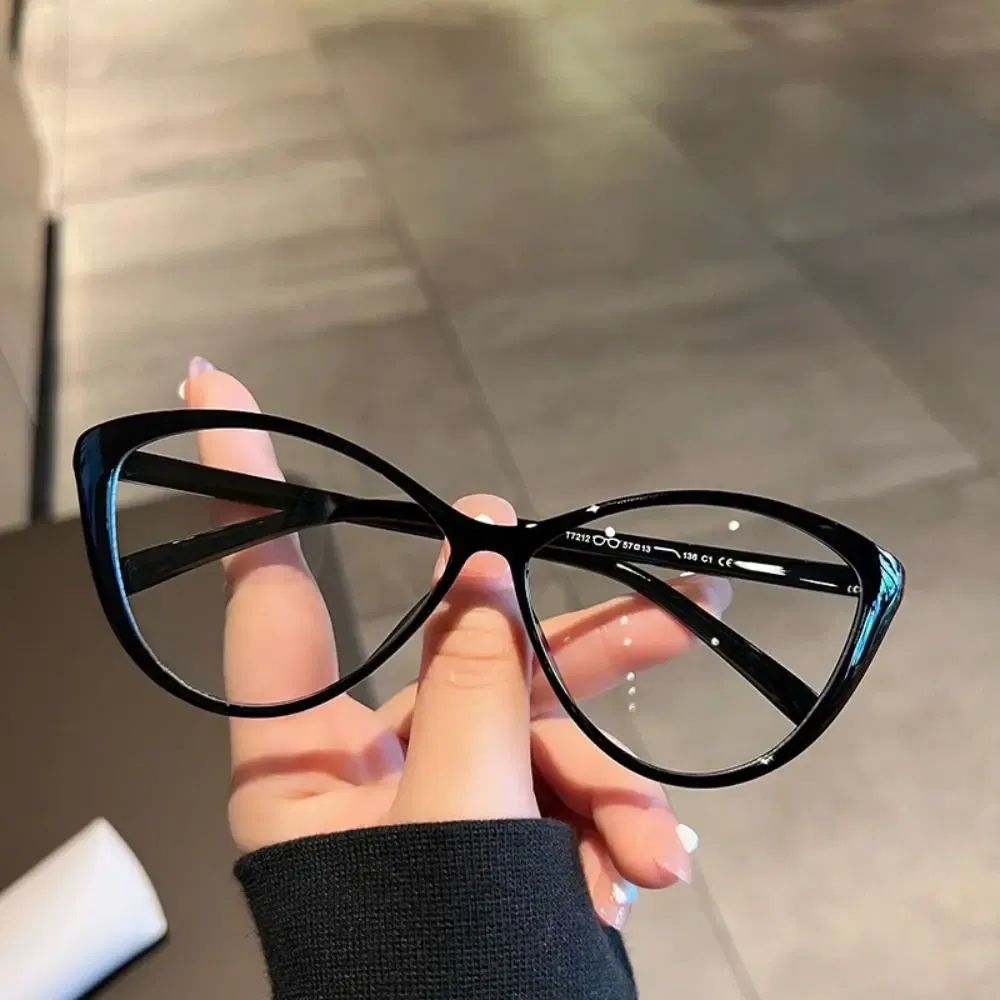 Frame Color: Silver - Y2K Retro Oval Frame Glasses Women Female  Sweet Cool Eyewear Trend Reading Computer Anti Blue Light Eyeglasses