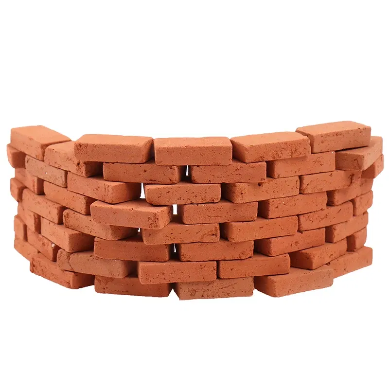 Color: Light Grey - 50PCS 1/16 Dollhouse miniature simulation brick diy sand table landscape scenery clay Scenery Buildings Toys