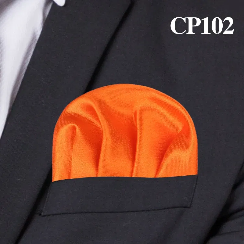Color: black - Fashion Solid Silk Satin Handkerchief Candy Color Suits Pocket Square For Men Business Chest Towel Hanky Suit Napkin Hankies