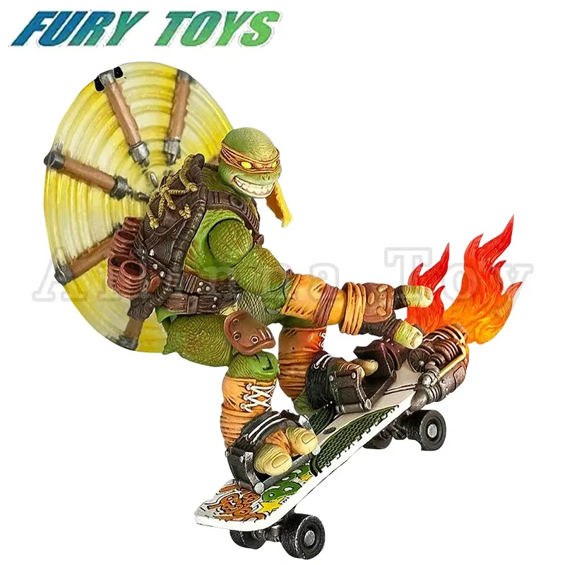 Color: Silver - Fury Toys 1/12 5inches Action Figure Wave 3 Rage Samurai Force Turtle Summer Anime Model