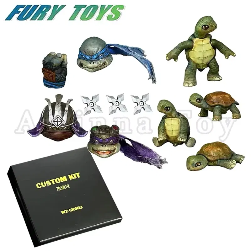 Color: Silver - Fury Toys 1/12 5inches Action Figure Wave 3 Rage Samurai Force Turtle Summer Anime Model