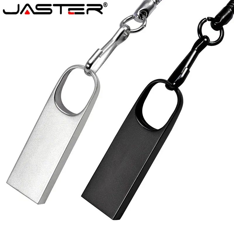 Capacity: 64GB, Color: Black - JASTER Metal USB Flash Drives 64GB Real Capacity Memory Stick Black Pen Drive 32GB Creative Business Gift Silver Storage U Disk