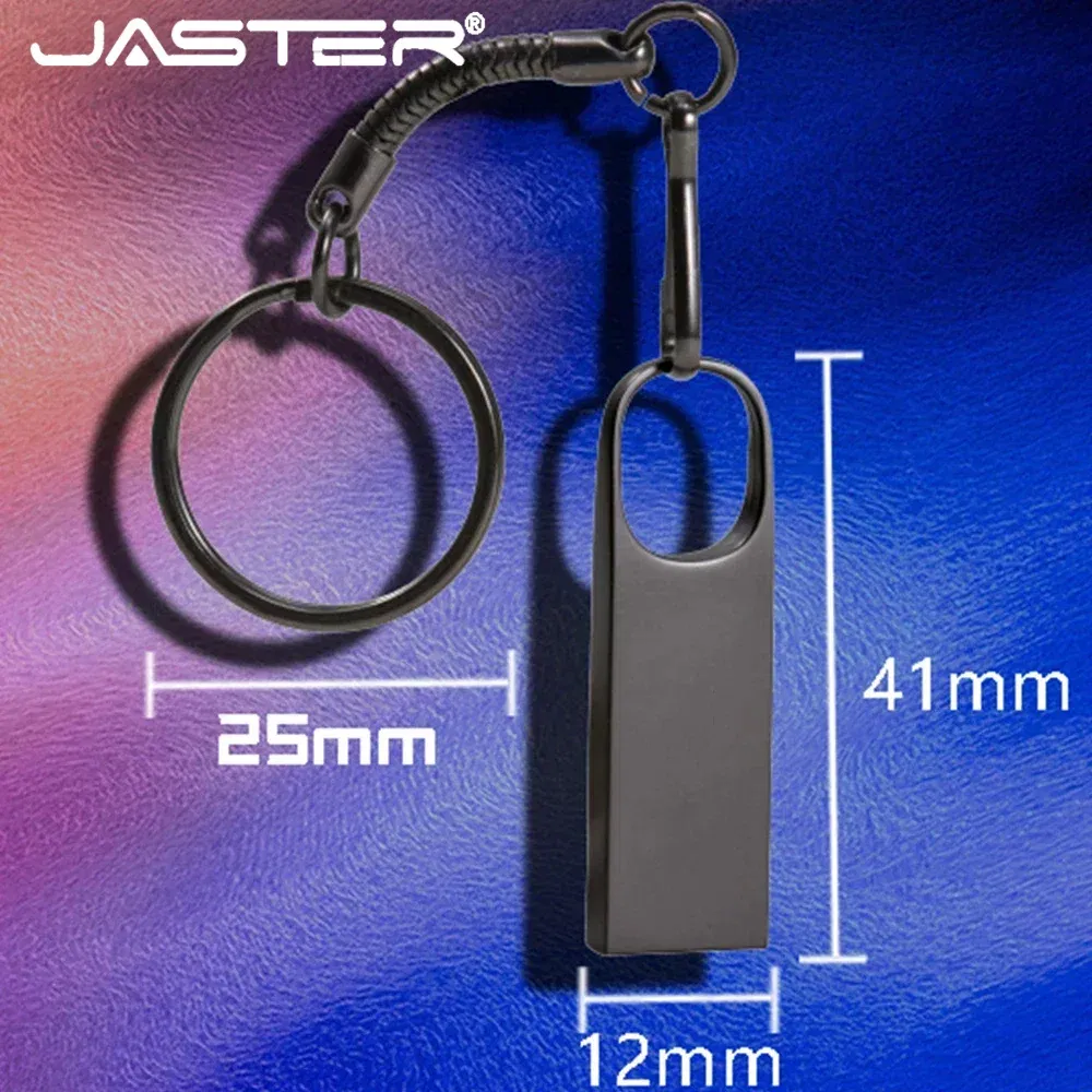 Capacity: 64GB, Color: Black - JASTER Metal USB Flash Drives 64GB Real Capacity Memory Stick Black Pen Drive 32GB Creative Business Gift Silver Storage U Disk