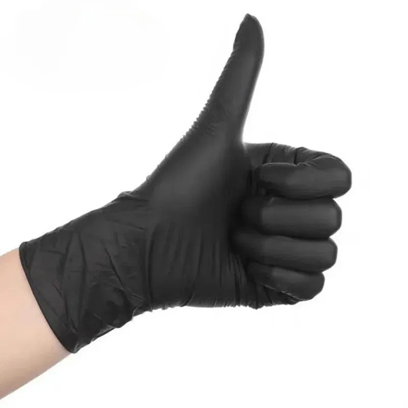 Disposable Black Nitrile Gloves for Household Use Latex Free Powder Free Cleaning Gloves Tattoo Hairdressing Tools