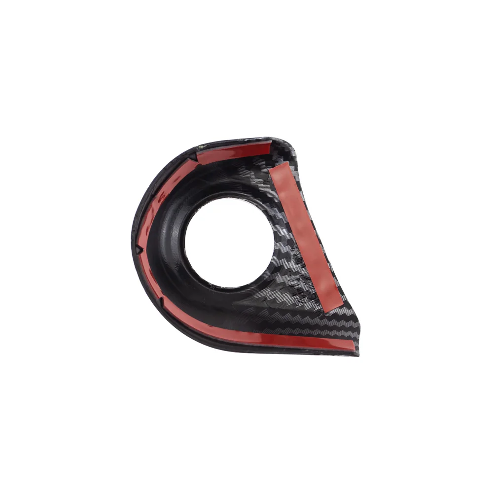 Color Name: Black - 1pc ABS Carbon Fiber Color Red Engine Start Stop Button Frame Trim Cover for Ford Ranger Everest 2023