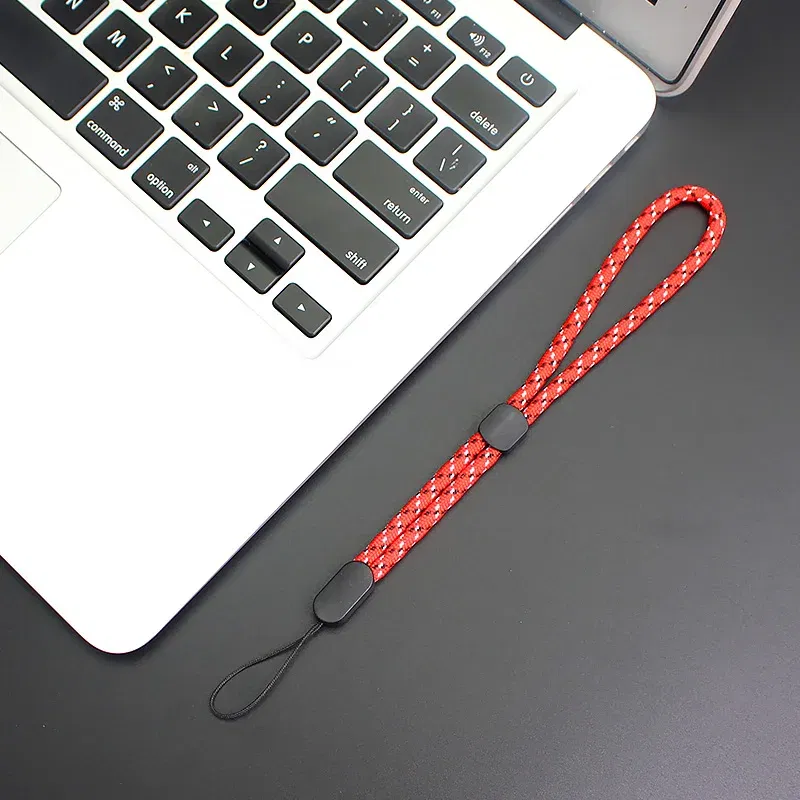 Color: WHITE - Adjustable Hand Wrist Lanyard Strap String for Mobile Phone Keys Keychains USB Flash Drives U Disk Camera Anti-lost Lanyard