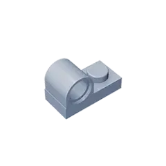 Color: Dark Bluish Gray - Gobricks GDS-811 Plate, Modified 1 x 2 with Pin Hole on Top compatible with lego 11458 pieces of children's toys