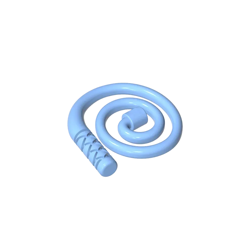 Color: Chocolate - Gobricks GDS-M300 Equipment Whip [Coiled] compatible with lego 61975 Assembles Building Blocks children's toys