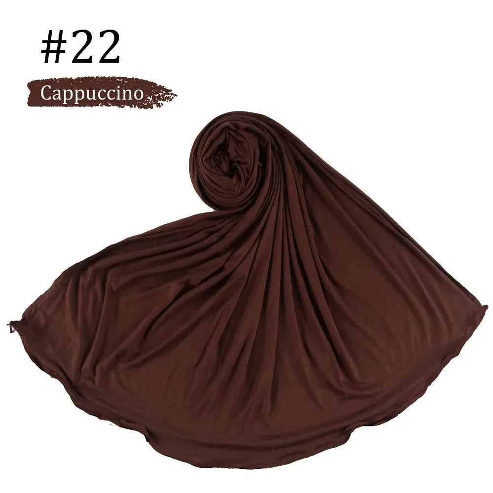Color: green - 180X85cm Muslim Women Jersey Hijab Scarf Cotton Stretchy Premium Jersey HIjabs Soft Material Big Large Size Jersey Scarves