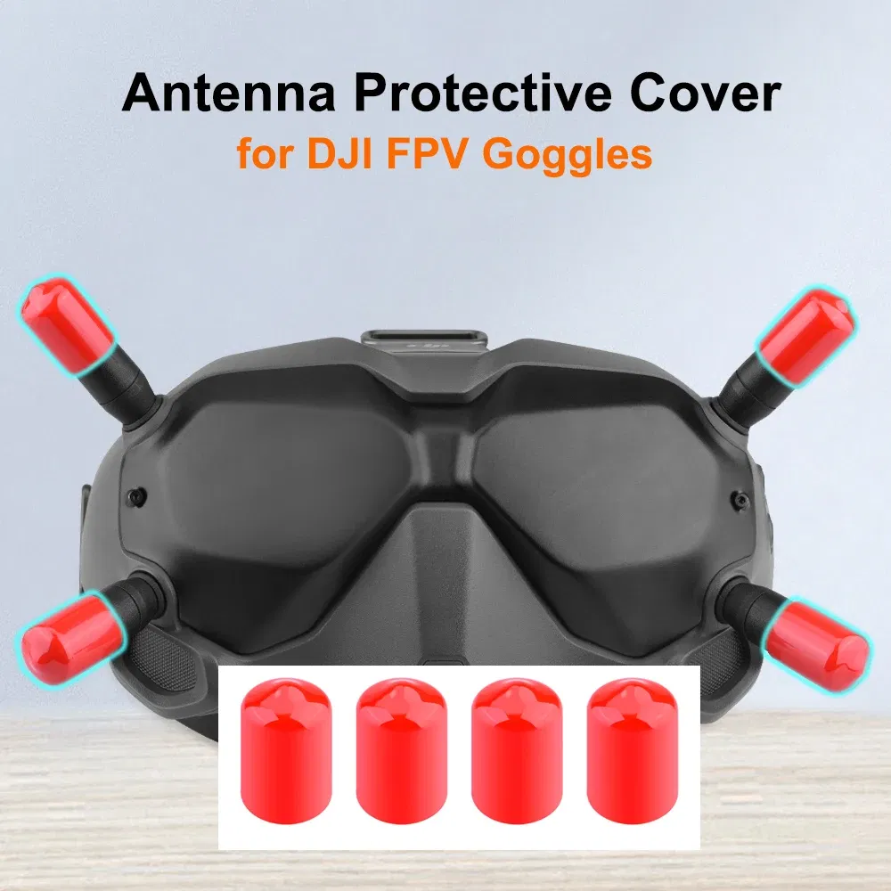Color: light green - Silicagel Antenna Protective Cover for DJI FPV Goggles Antenna Anti-collision Anti-scratch Protective Case Drone Accessory
