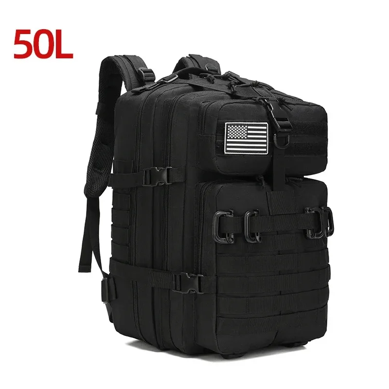 Color: black - 25L/50L Outdoor Sports Fitness Backpack Training Modular Backpack Multifunctional Backpack