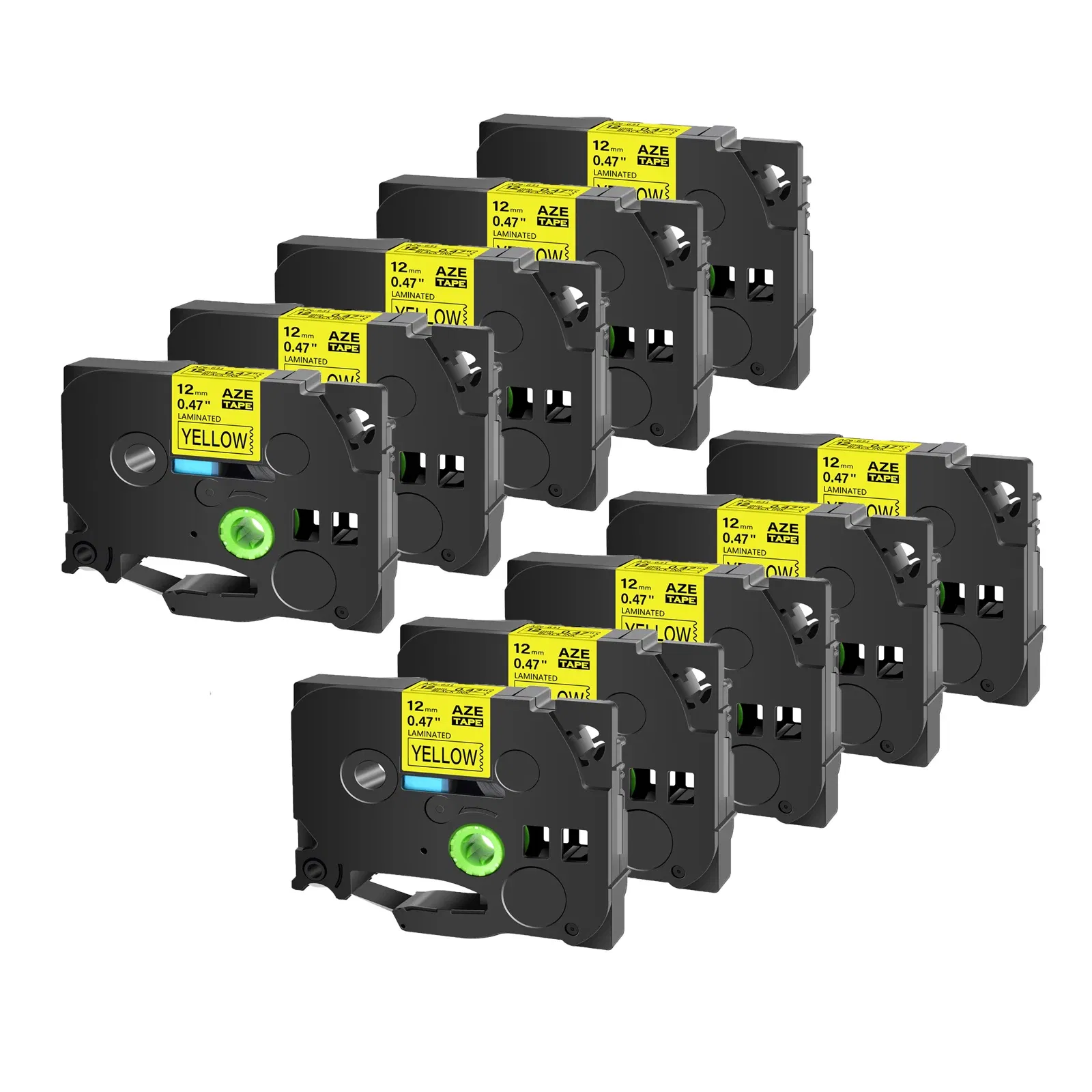 Color: Y, Width: 9mm - Greencycle 10PK TZe 231 Label cassettes Compatible for Brother Ptouch Printer Black on white Label tape 6mm 9mm 12mm 18mm 24mm