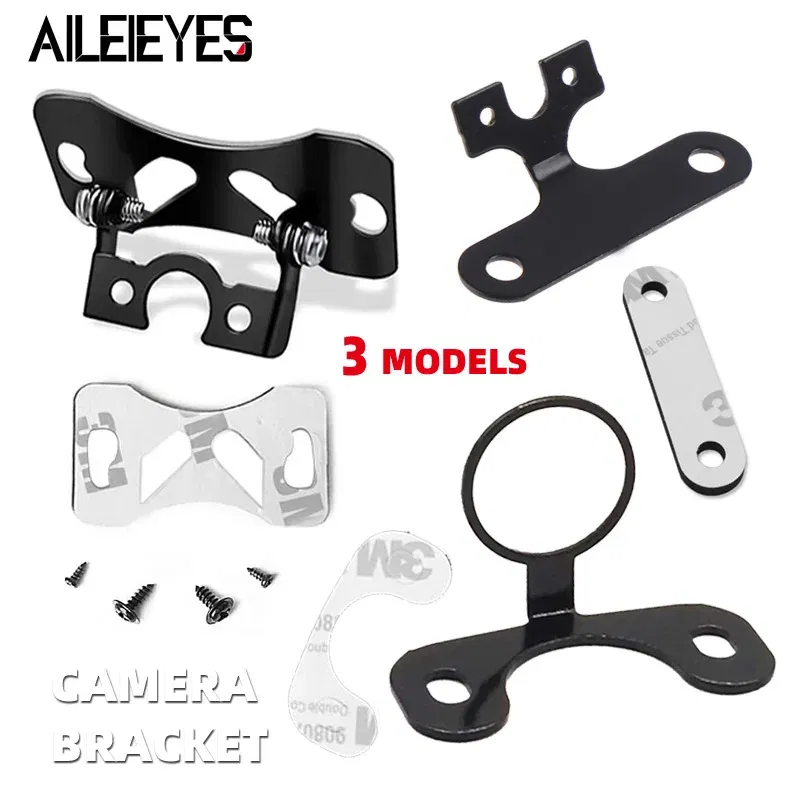 Color Name: Gold - Universal Car Rear Camera Mounting Bracket Black Stainless Steel Holder Case For DVR/Rearview/Back Up/Reserve Camera