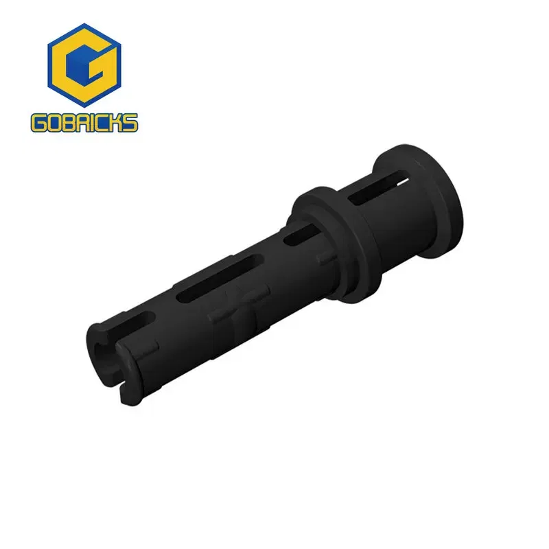 Color: Bright Green - Gobricks 10PCS Bricks Technical Pin 3L with Friction Ridges Lengthwise and Stop Bush Compatible With 32054 Assembles Block