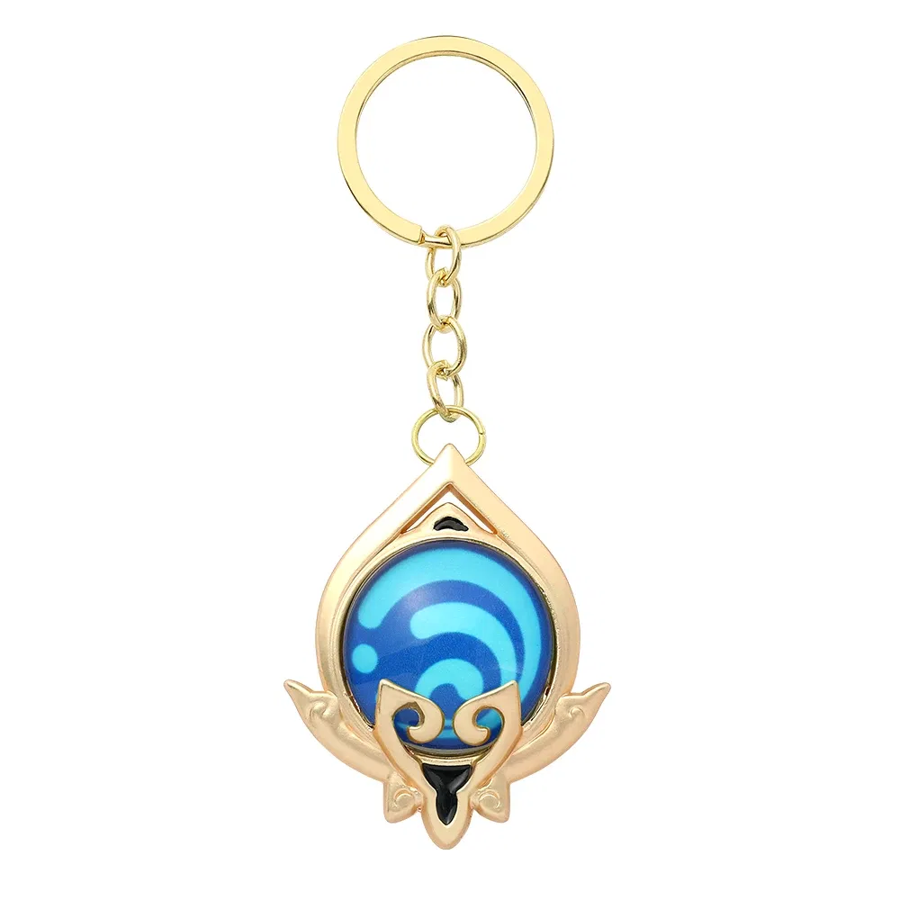 Color: Red - Genshin Impact Keychain Anime Game Genshi Impact Vision Element God's Eye for Men Key Chain Kids Accessories Key Ring