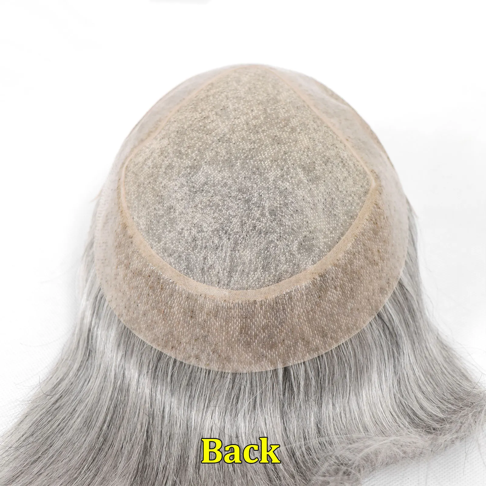 Grey Breathable Lace Front Male Wig Human Hair Piece Natural Hairline Lace&Mono&PU Men Toupee Men's Replacement Prosthesis