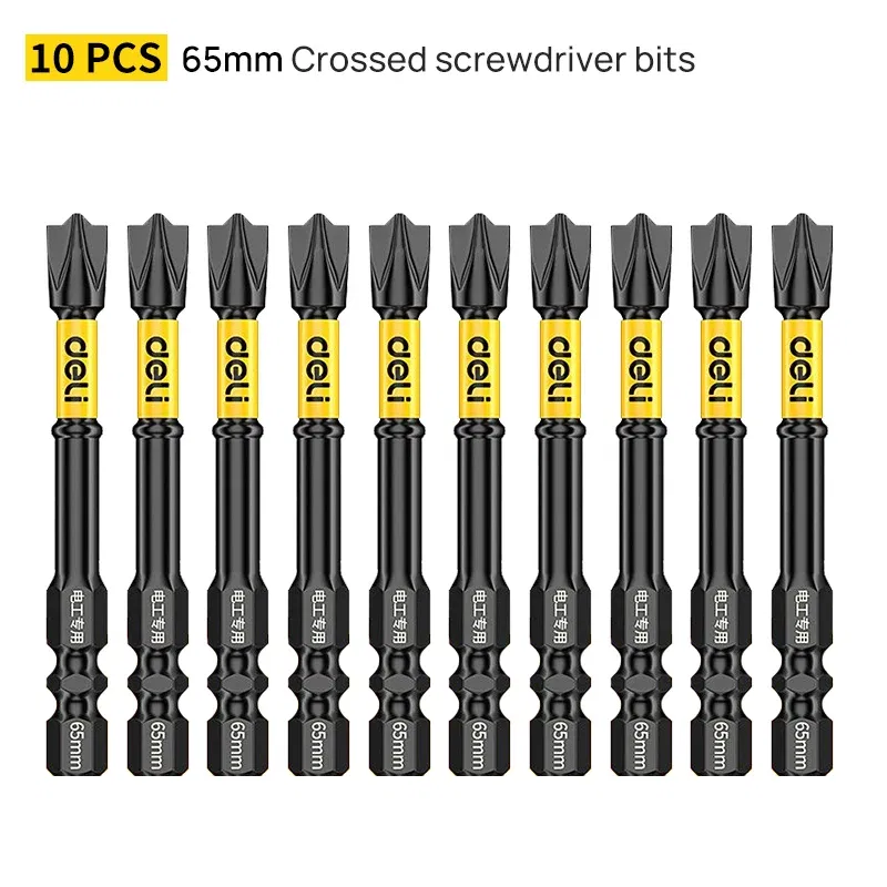 Color: green - Non-slip Cross Screwdriver Set Magnetic Batch Head Magnetic Batch Head Impact Screw Driver Bit 65/110/150mm