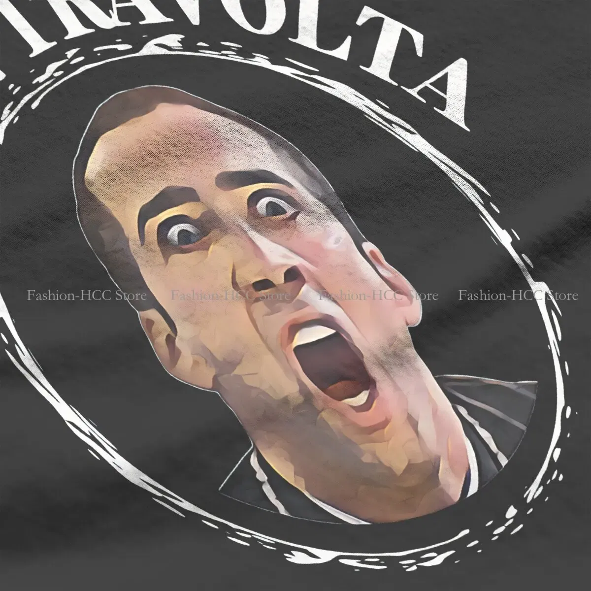 Color: WHITE, Size: S - Face Off Casual Polyester TShirt Nicolas Cage Creative Tops Casual T Shirt Female
