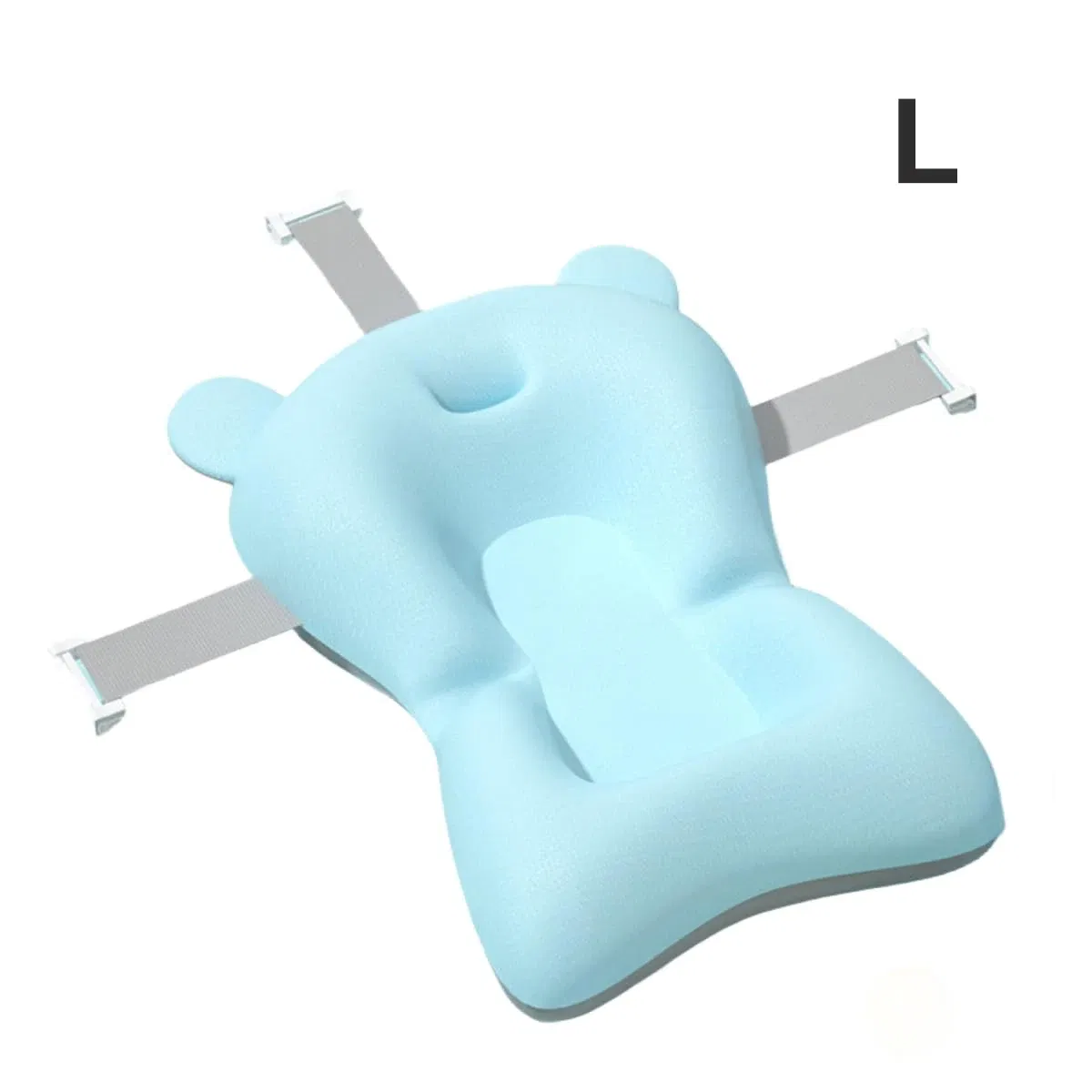 Color: black - Baby Bathtub Pad Ajustable Bath Support Seat Mat Shower Cushion Newborn Foldable Baby Bath Seat Floating Security Water Pad