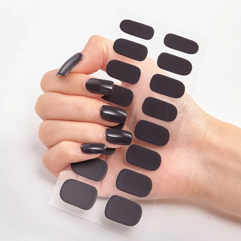 Nail Sticker Shiny Design Full Beauty Stickers for Nails Decals Plain Stickers Women Salon Nail Art