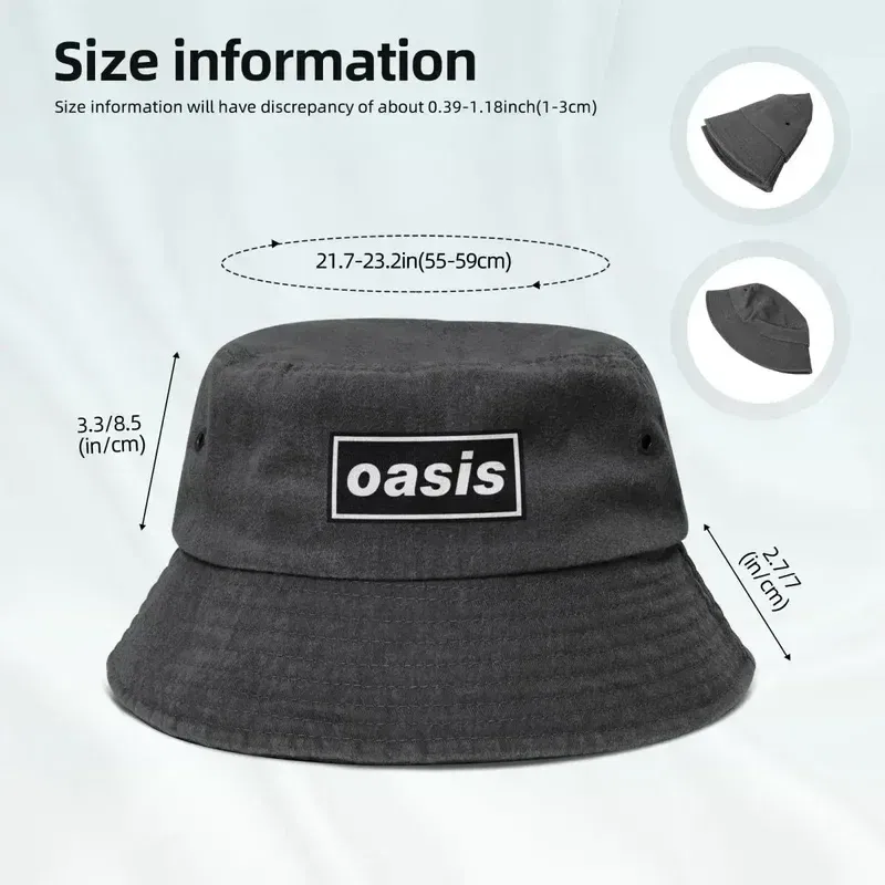 Color: WHITE - Y2K Dont Lock Back In Anger***-$$Band-*******************OASIS Bucket Hat
