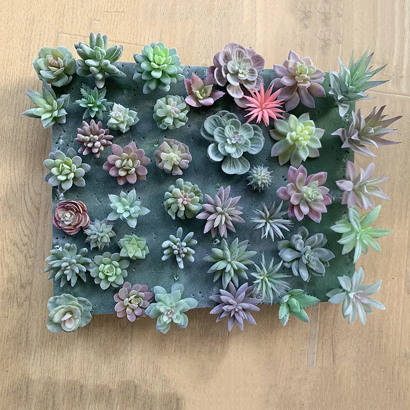 Artificial Succulents Fake Faux Flowers Mini PVC Simulated Floral Plants Craft DIY Accessories Home Office Decor