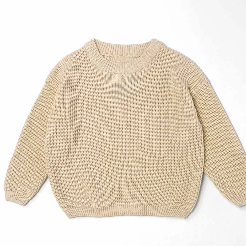 Color: Apricot, Size: M, Age Range: 0-3M - Personalized sweaters for cherished babies.Celebrate your little one's name with unique, custom-made thick knitted sweaters