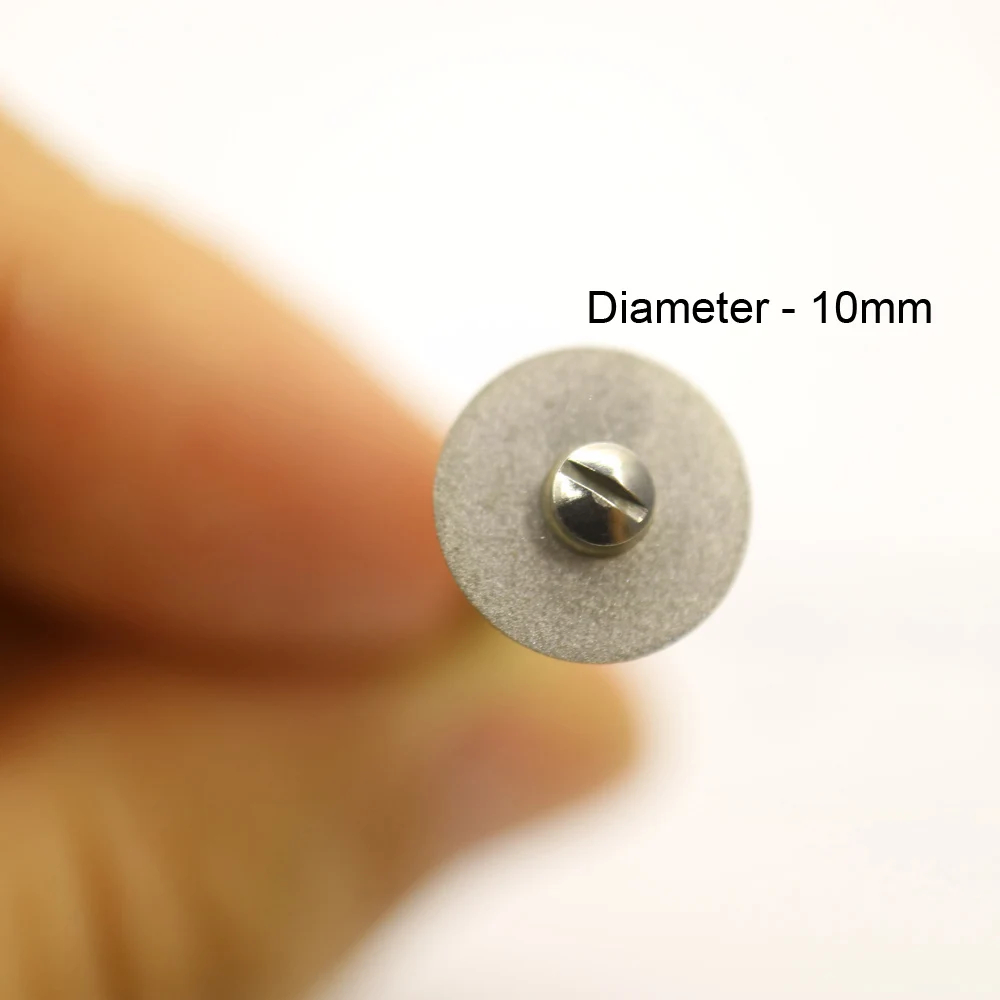 Color: Red - 5pcs Dental Ultramicro 6mm 8mm 10mm Diamond Cutting Disc for separating polishing ceramic crown plaster or jade with 1 mandrels