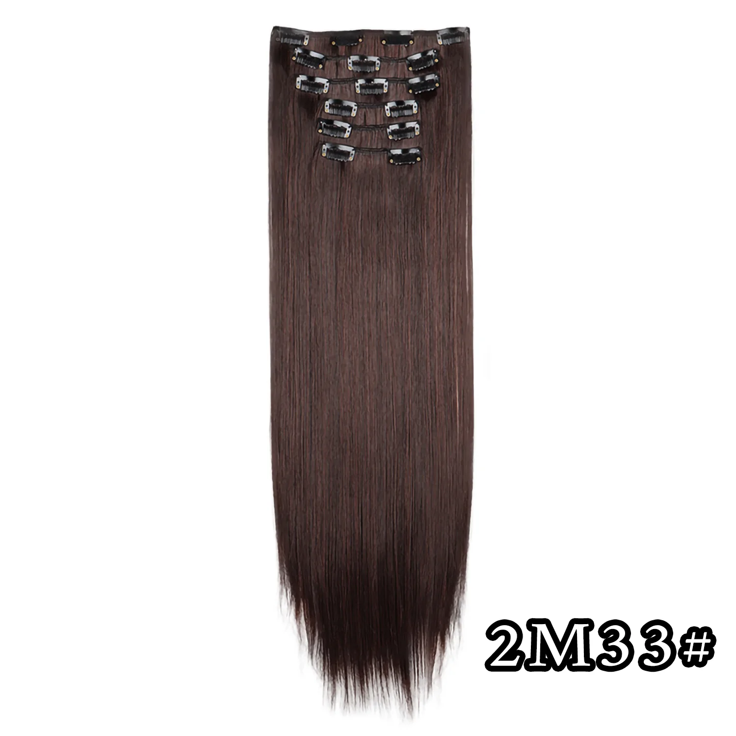 Color: P18/613, Stretched Length: 24inches - 24Inch 16 Clips in Hair Extensions Long Straight Hairstyle Synthetic Blonde Black Hairpieces Heat Resistant False Hair Daily Use