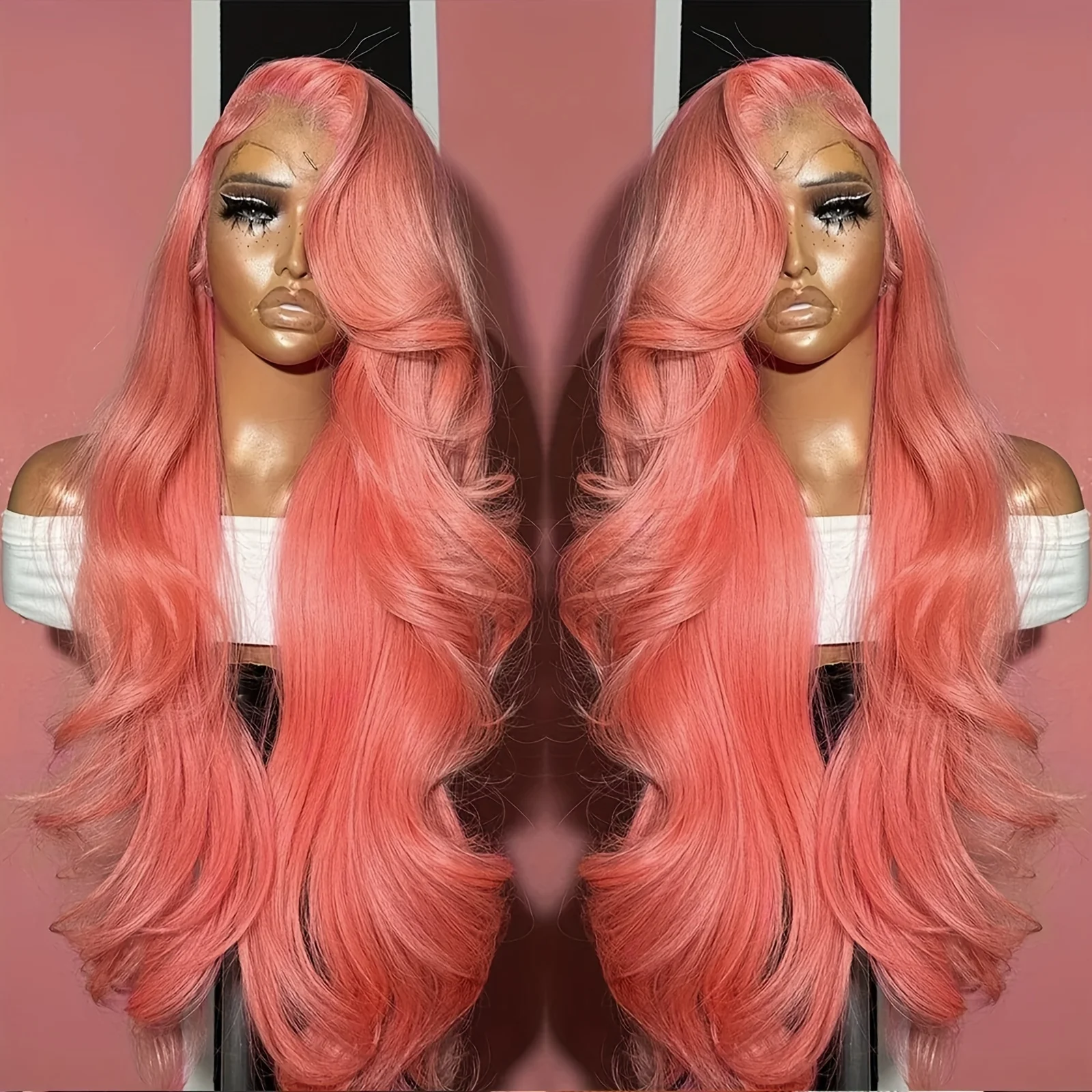 13x4 Body Wave Pink Lace Front Wig Human Hair 13x6 Hd Lace Frontal Wigs For Black Women Transparent Preplucked 613 Colored Wig