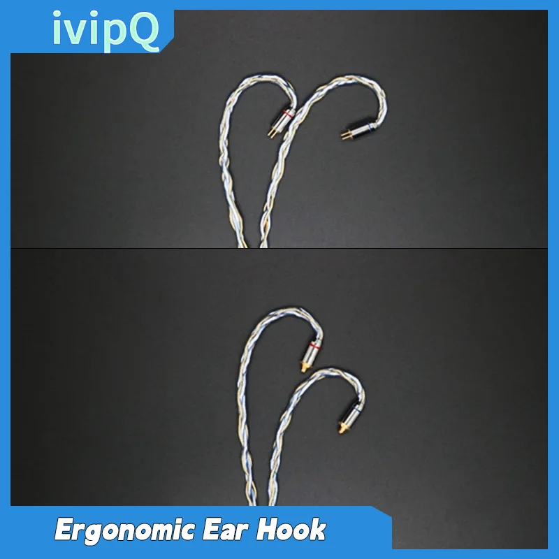 Color: BROWN - ivipQ 8-Core Earbud Wire 7N Litz OCC and 6N Gilt OCC Mixed Cable 2.5mm/3.5mm/4.4mm/MMCX/2PIN/0.78mm Earphone Upgrade Line