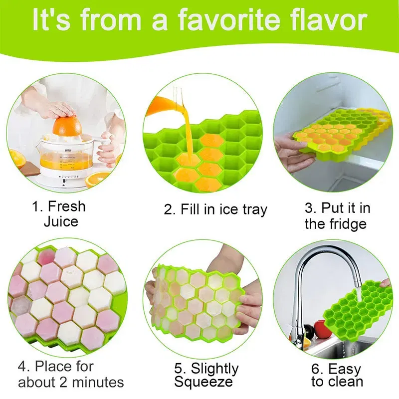 Color: Pink - 4/2/1PCS Silicone Ice Cube Mold 148 Cube Large-capacity Ice Trays Food Grade Ice Maker BPA Free Reusable Ice Maker with Lids