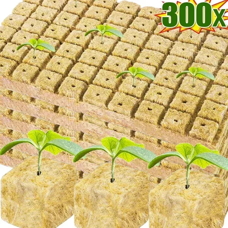 Color: Red - Stonewool Hydroponic Grow Media Cubes Plant Cube Soilless Substrate Seeded Planting Spong Plug Seedling Block Garden Tools