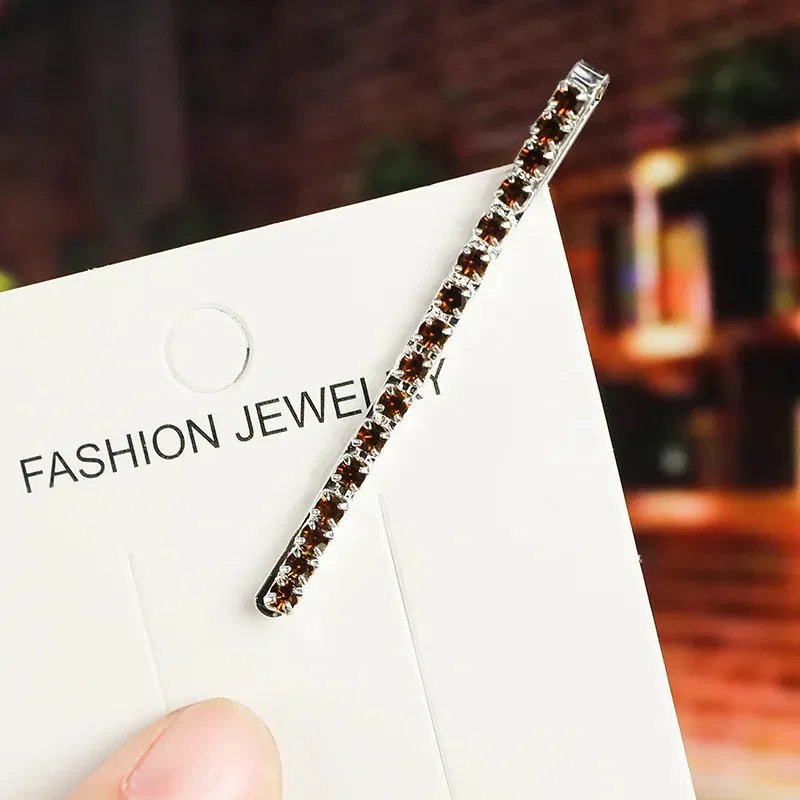Color: Burgundy, Ships From: CHINA - 2020 New Elegant Rhinestone Hairpins Women Girls Hair Clips Pin Accessories Hair Ornaments Hairclip Hairgrip Barrettes Headdress
