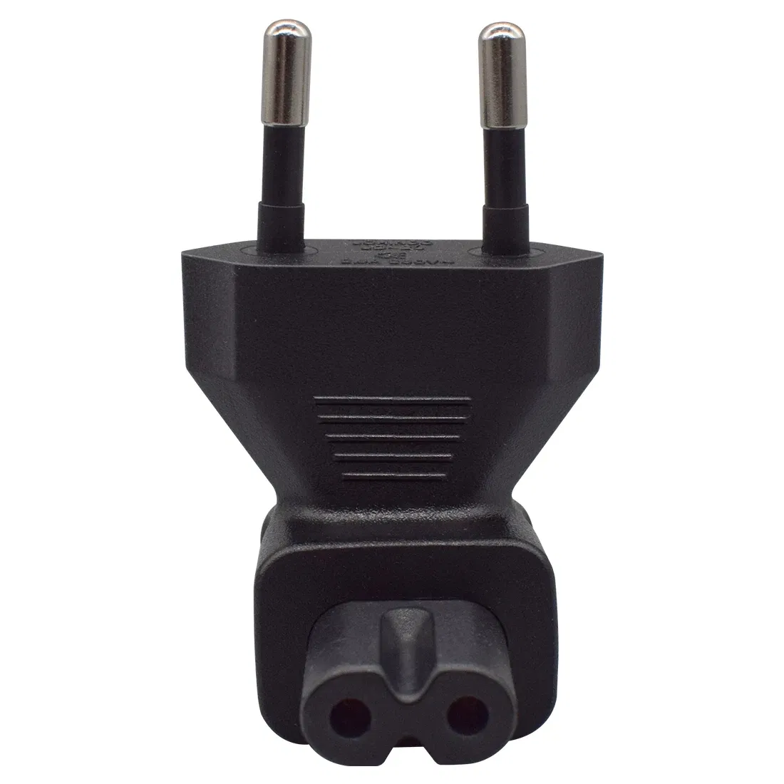 JORINDO EU TO IEC320 C7 conversion plug, European 2 Pin Male plug to IEC 320 C7 RIght Angle AC adapter