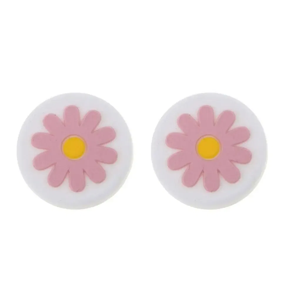 Color: green - 2pcs Cherry Pink Lemon For Nintendo Switch Lite OLED Analog Thumb Grip Nintend Swith Joy Con JoyCon Controller Joystick Cap Game