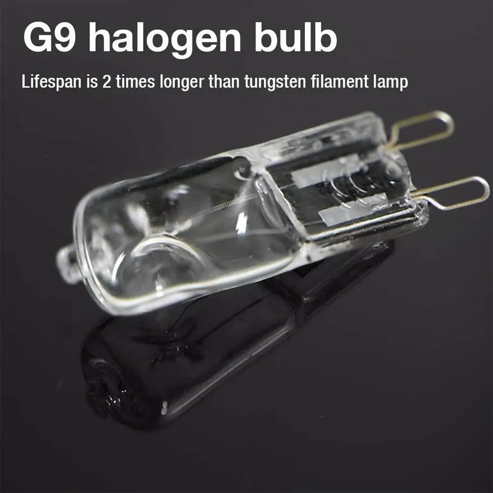 G9 Oven Light High Temperature Resistant Durable Halogen Bulb Lamp For Refrigerators Ovens Fans 40W 500?„? Pin Bulb 110V-240V