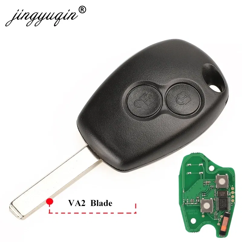 Color: green, Number of Buttons: 4 Buttons - jingyuqin 2BTN Remote Key For Renault Duster Modus Clio 3 Twingo DACIA Logan Sandero Kangoo 433MHz PCF7946 PCF7947 pcf7952E Chip