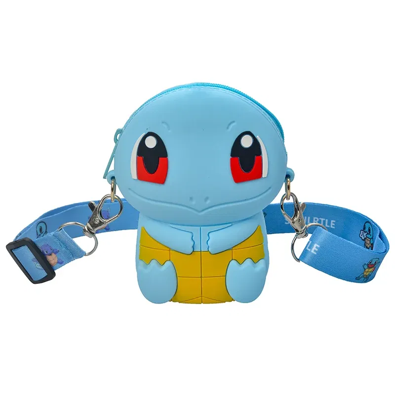 Color: green - Pokemon Bag Crossbody Bags for Children Mini Coin Purse Kawaii Fashion Toy Anime Action Figures Pikachu Eevee Funny Modelding