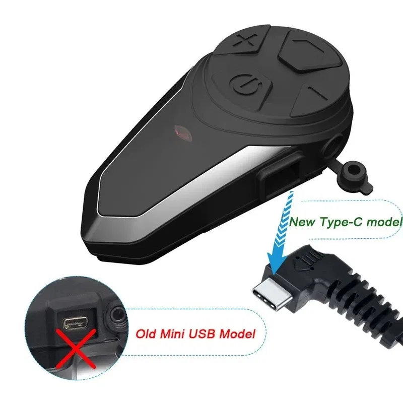 Color: Red - BT-S3NS Motorcycle Helmet Intercom Moto Helmet BT5.0 Headset Waterproof Intercomunicador BT Interphone FM