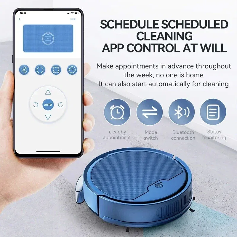 Color: Black - New Xiaomi Automatic Sweeping Robot Vacuum Cleaner APP Control Water Tank Sweep And Wet Mopping Vacuum Clean Intelligent Robot