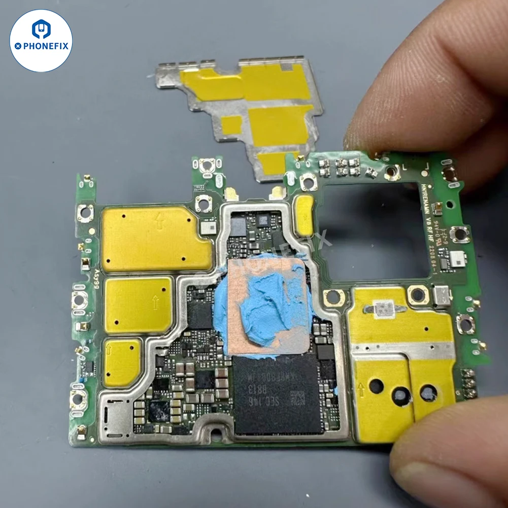 Color: WHITE - 0.1/0.3/0.5mm 100pcs Thin Pad Mobile Phone CPU Heat Sink Copper Sheet Thermal Conductive Pad for Motherboard Heating Dissipation