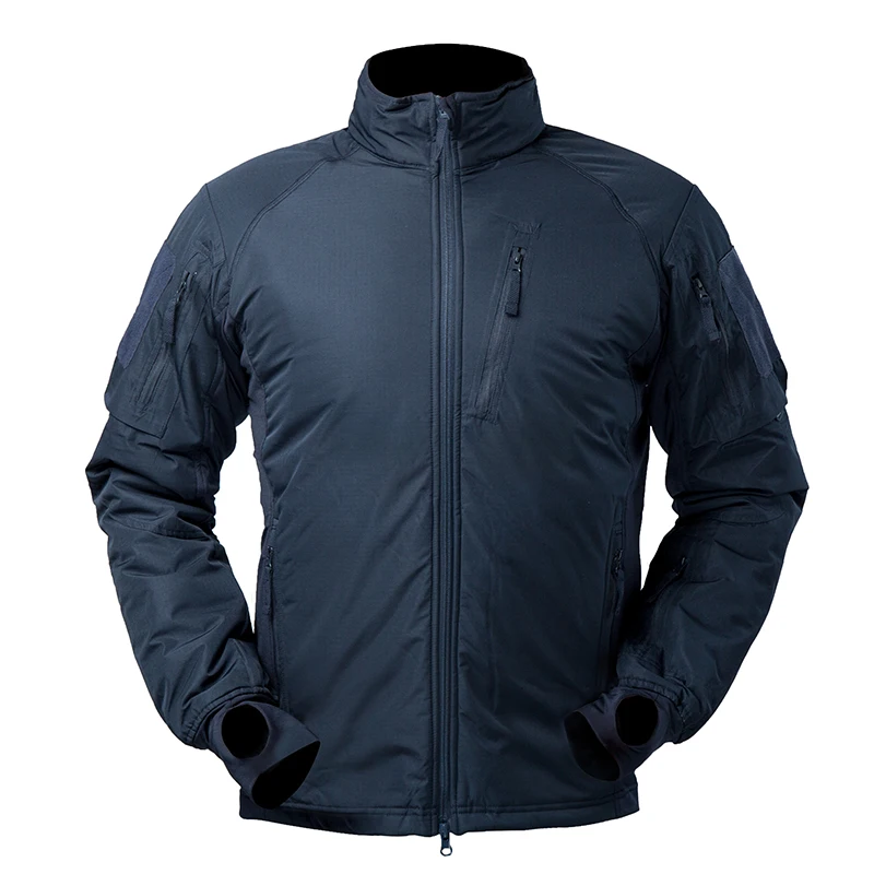 Color: Blue, Size: 4XL - Mege Men's Tactical Jacket Coat Fleece Parka Outdoor Outwear Lightweight Gear