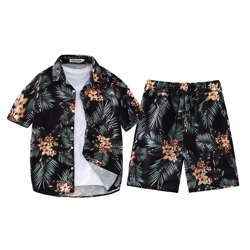 All-match Quick-Drying Retro Hong Kong Style Ice Silk Shirt