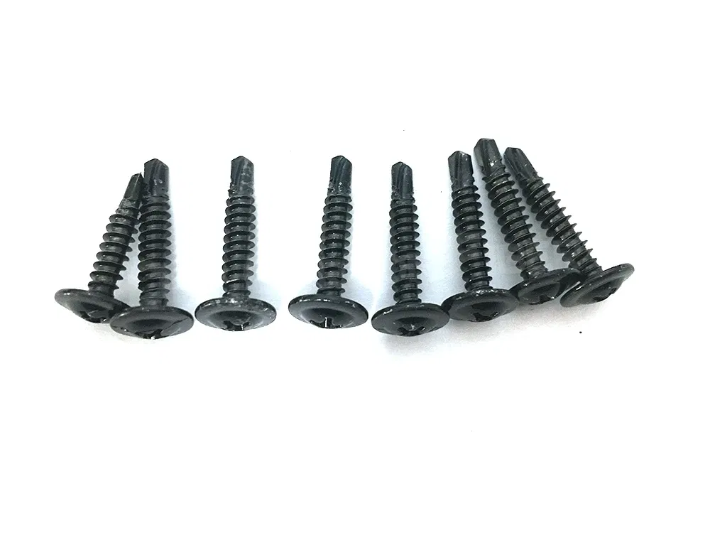 Color Name: GRAY - Carbon Black/Silver Steel Phillips Head Self-tapping M4 M5 screws Fits For universal Car Rear Bumper lip Diffuser Installation