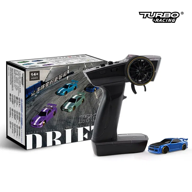 TURBO RACING C61 C62 C63 C64 C74 1/76 MINI RC Electric Remote Control Model Car Drift Racing Adult Desktop Toys