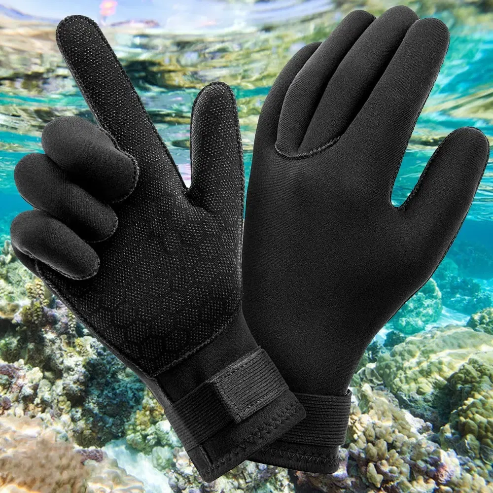 Size: XL - 3mm Wetsuit Gloves Thermal Anti Slip Neoprene Scuba Diving Gloves Surfing Gloves For Spearfishing Swimming Rafting Kayaking