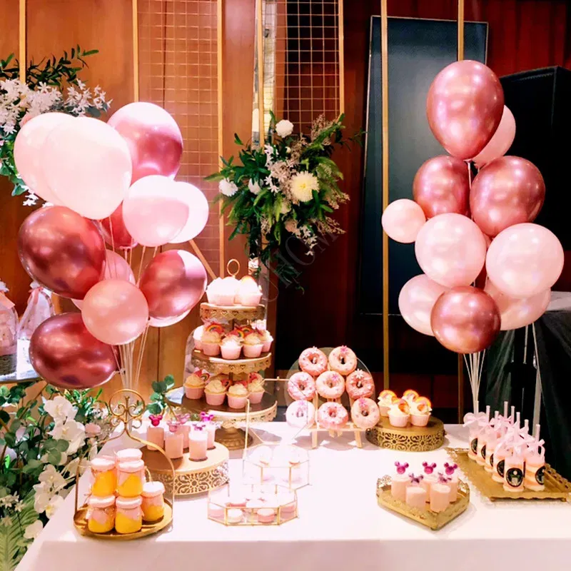 Color: Laser - 7Tubes Balloons Stand Balloon Holder Column Confetti Balloon Baby Shower Kids Birthday Party Wedding Decoration Supplies