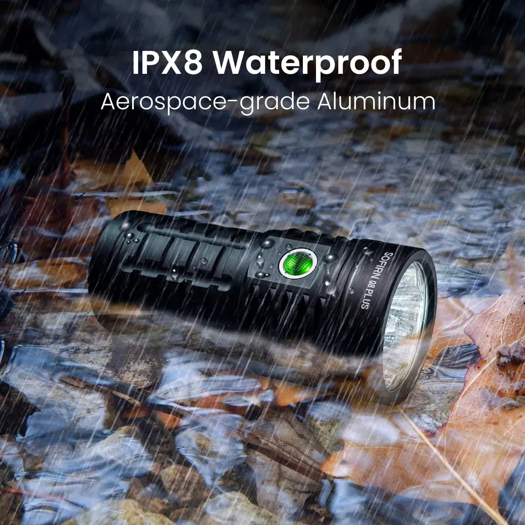 Emitting Color: changeable, Size: S, Ships From: CHINA - Sofirn Q8 Plus Super Powerful LED Flashlight 16000lm USB C Rechargeable 21700 Anduril 2.0 Torch XHP50B Reverse Charging